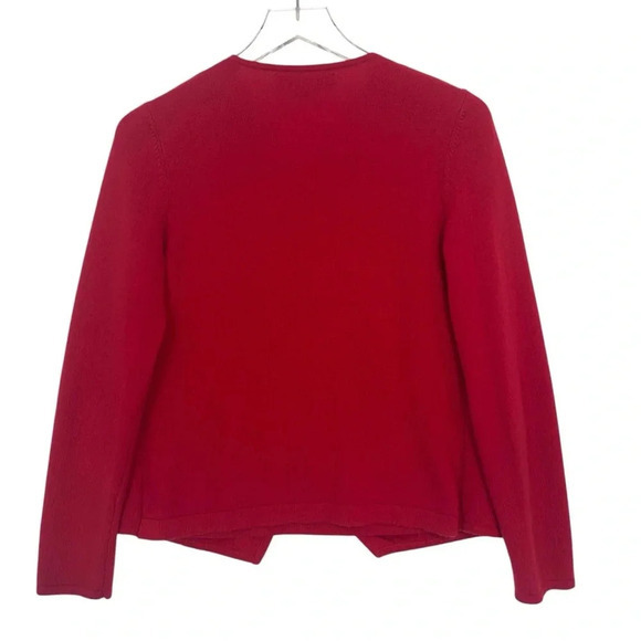 JONES NEW YORK 100% Cashmere Two in One Open Shawl Collar Sweater M - Picture 3 of 14